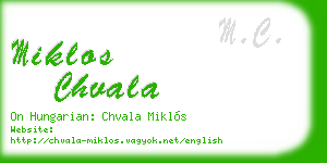 miklos chvala business card